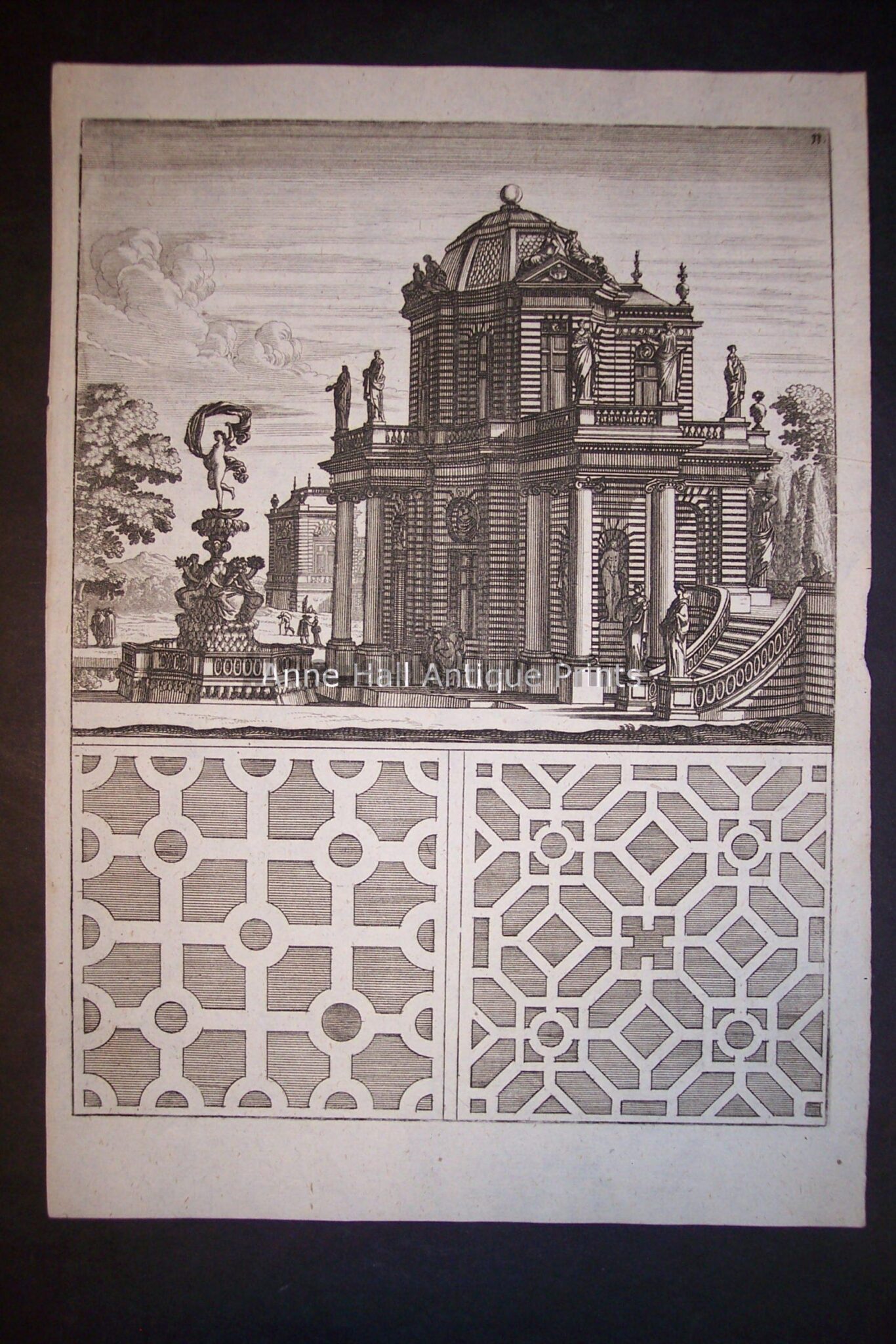 Architecture Bockler Fountain Print