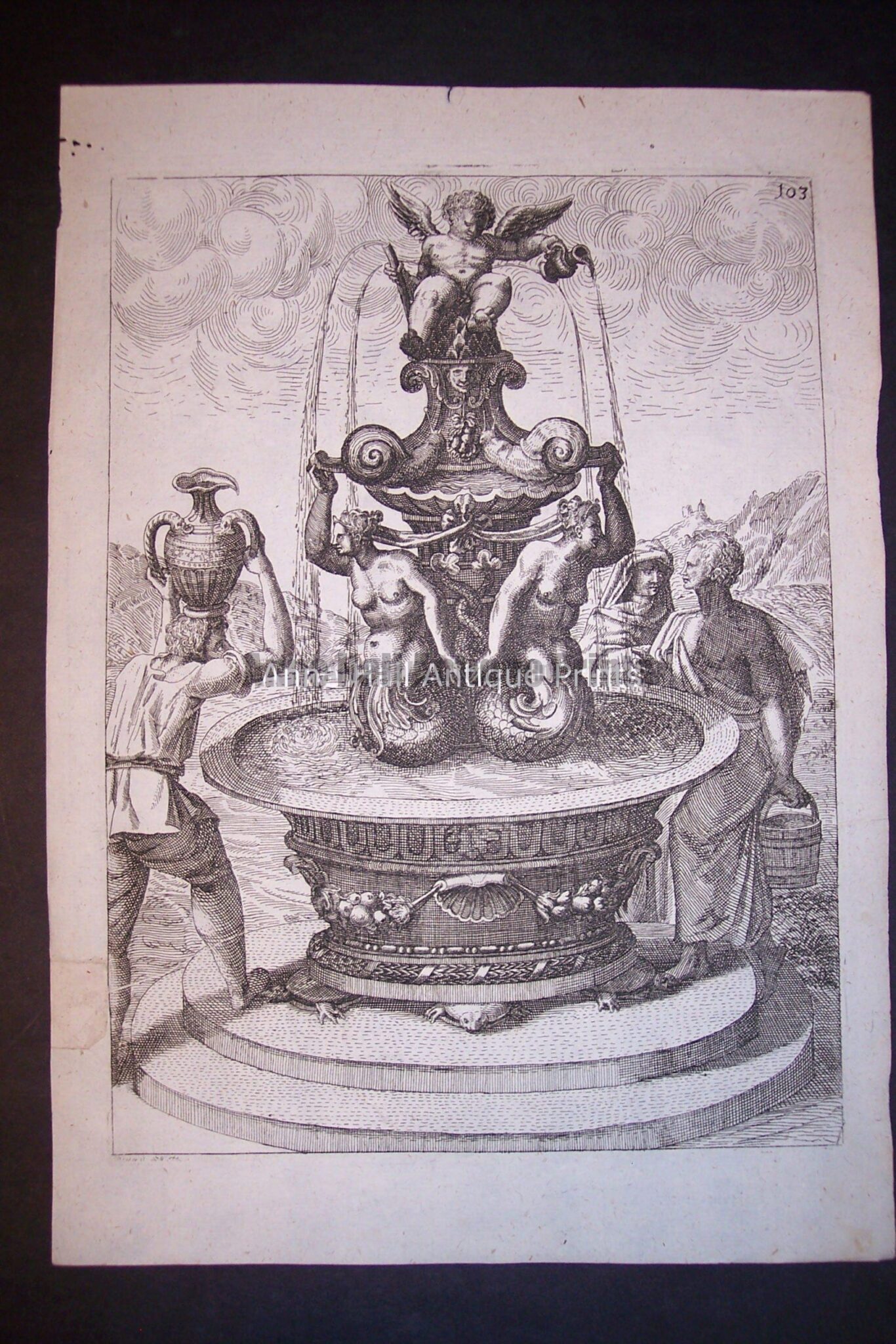 Architecture Bockler Fountain Print