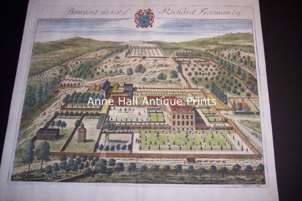 Rare landscpe gardening engraving from the 18th century.