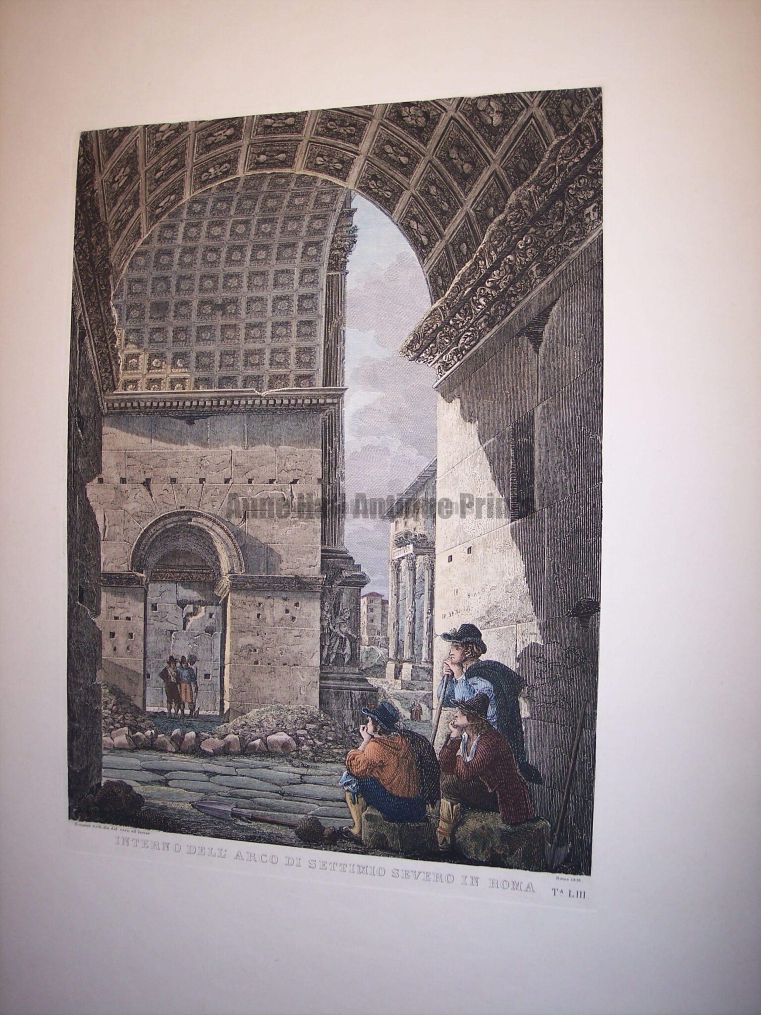 Rossini c.1820 engraving with water colors 8081