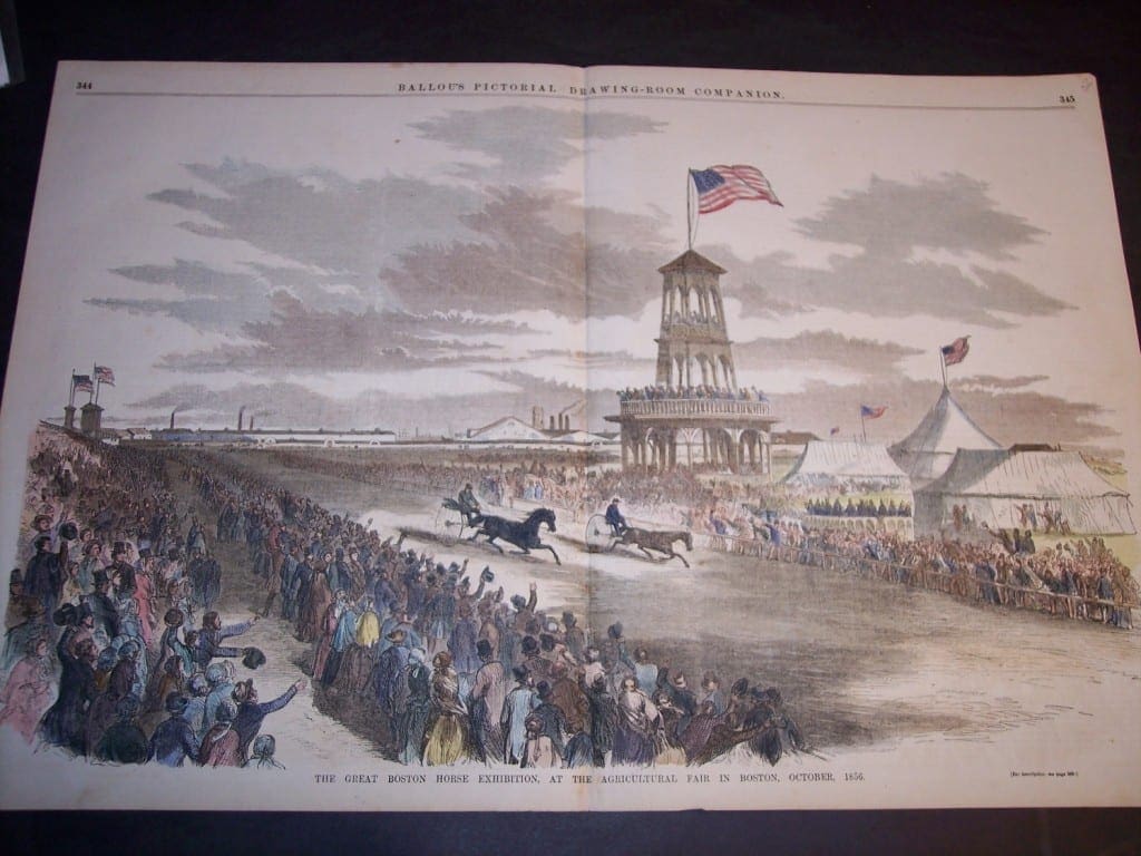 The Great Boston Horse Exhibition at the Agricultural Fair in Boston, October, 1856. $120.