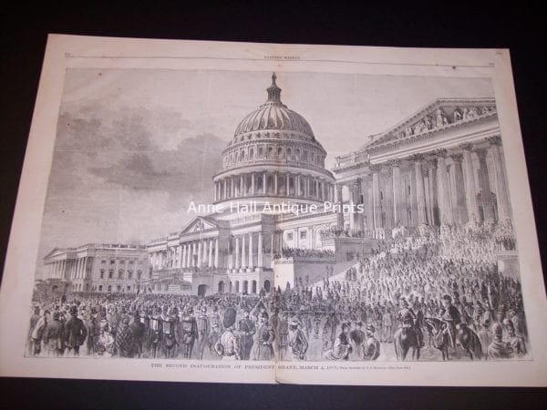 Old Engraving of the Capitol Building in Washington DC $300.