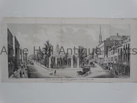 18th century lithograph of NY City Hall.