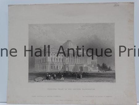 District of Columbia Principal Front of the Capitol.  1839  8 1/2 x 10 1/2"