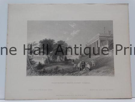 Washington's House Mount Vernon, outside America's National Capitol.  1830.  8 1/2 x 10 1/2"