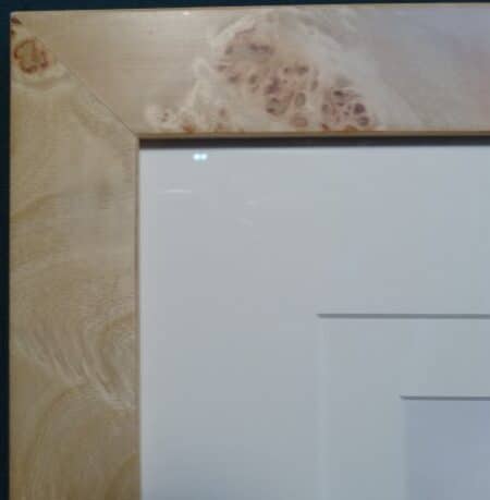blonde burl wood professional picture framing