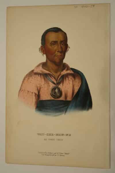 American Indian Antique Lithographs by McKenney & Hall 1854-1855