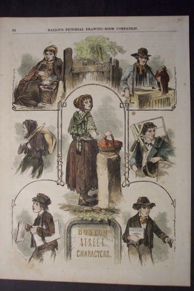 Boston Street Characters, c.1855. $45.
