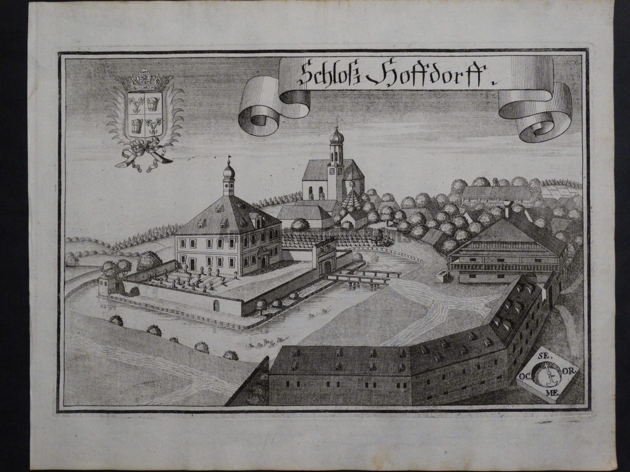 Werning Bavaria Rare Castle Engraving 1703(6). $300.