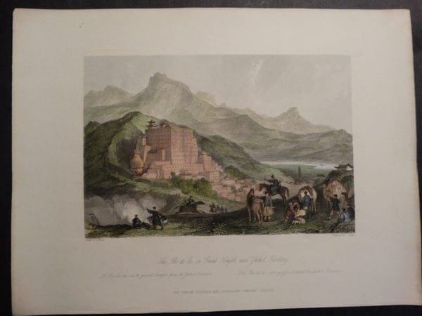 DSC02406 Great Temple near Zhehol, Tartary by Allom 1855 $150.