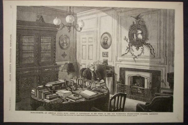 An American Poet's Home-Henry W. Longfellow, November 10, 1877. $40.