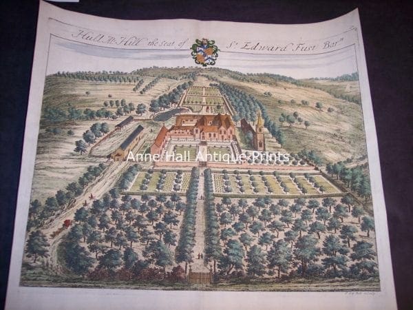 Rare landscpe gardening engraving from the 18th century.