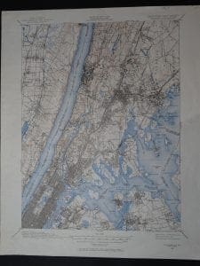 Wonderful vintage 1967 topo map of Manhattan from the