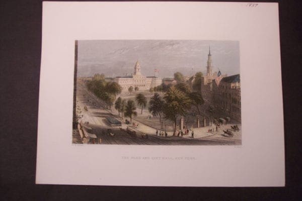 NY, The Park and City Hall 1839