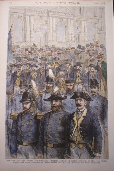 NYC, Artillary Company of Boston, October 13, 1883