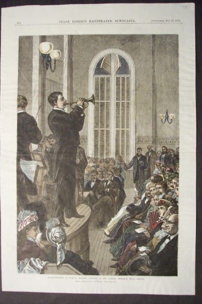 Massachusetts-A Sunday Evening Concert in the Parker Memorial Hall, Boston, May 10, 1879. $75.