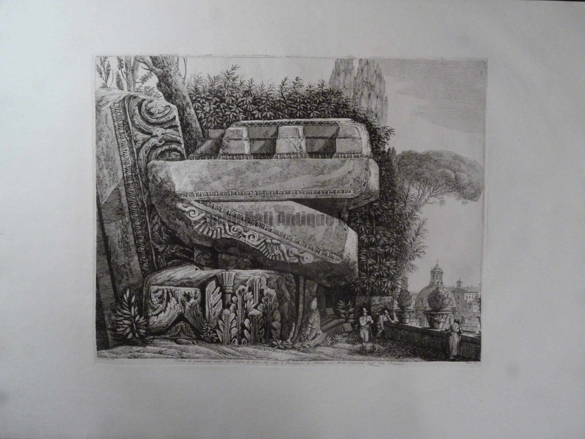 Tempio di Giove, Roma 1820